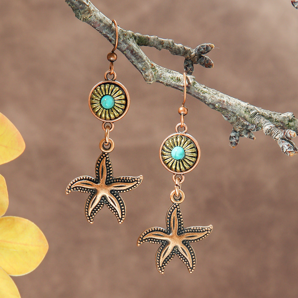 Bohemian Geometric Metal Earrings Creative Design for Women