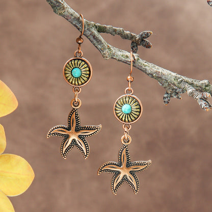 Bohemian Geometric Metal Earrings Creative Design for Women