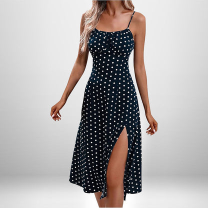 Sexy Floral Print Tie-Front Midi Dress