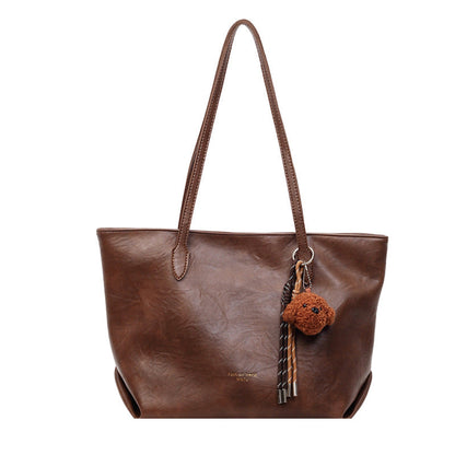 Vintage Large Capacity Tote Bag Casual Shoulder Bag