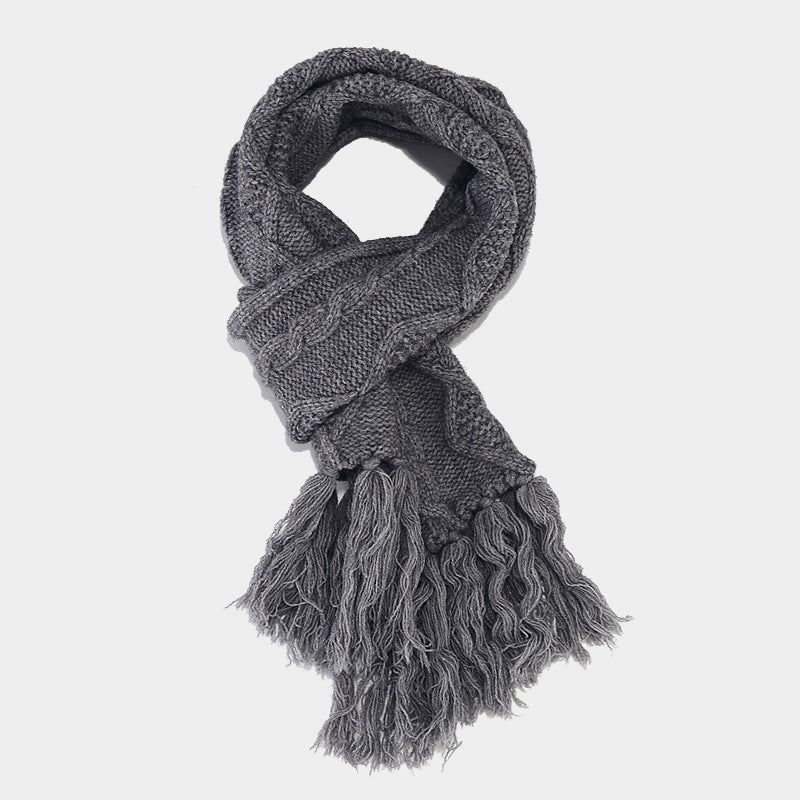 Winter Cable Knit Thermal Scarf Hat Gloves Sets