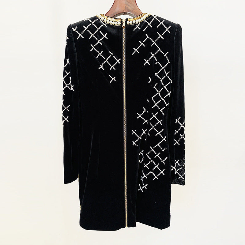 Sequin Embellished Velvet Bodycon Dress
