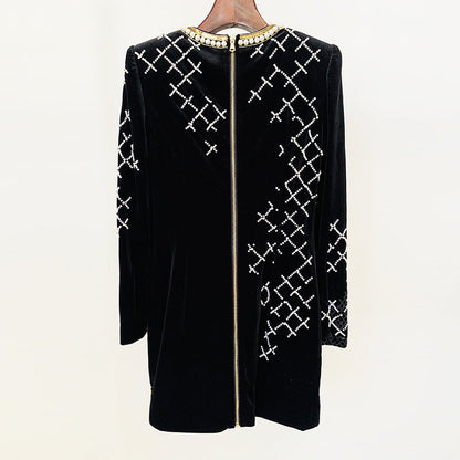 Sequin Embellished Velvet Bodycon Dress