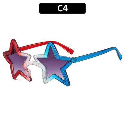 Colorful Star-Shaped Sunglasses for Parties and Festivals