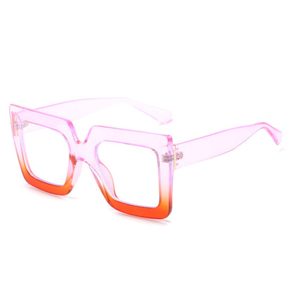 Fashionable Large Frame Blue Light Blocking Glasses for Women