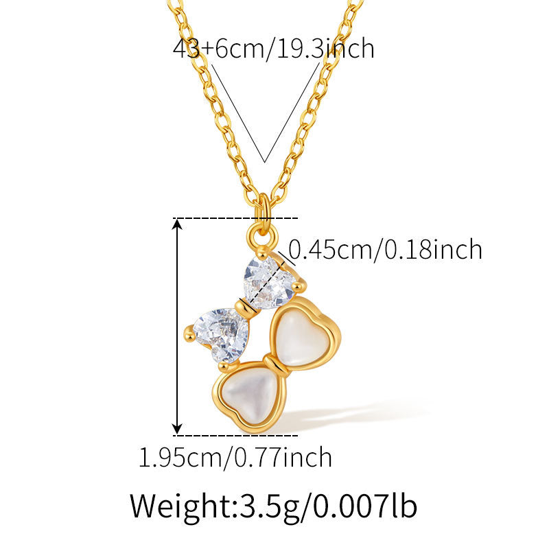 Vintage Shell Pearl Pendant Chain Necklaces