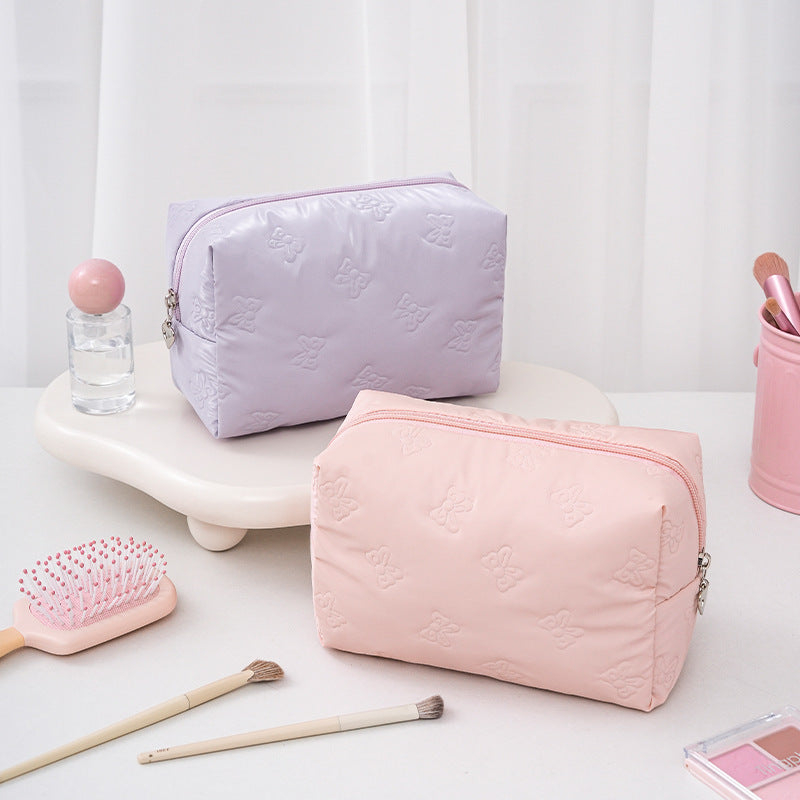 Elegant Butterfly Print Portable Cosmetic Bag