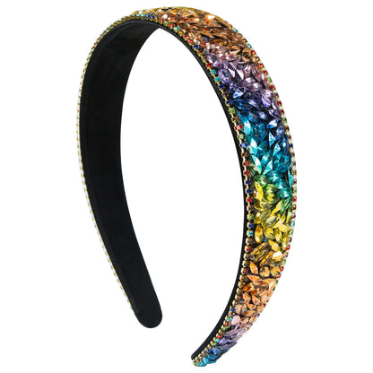 Trendy Baroque Colorful Rhinestone Headband for Women