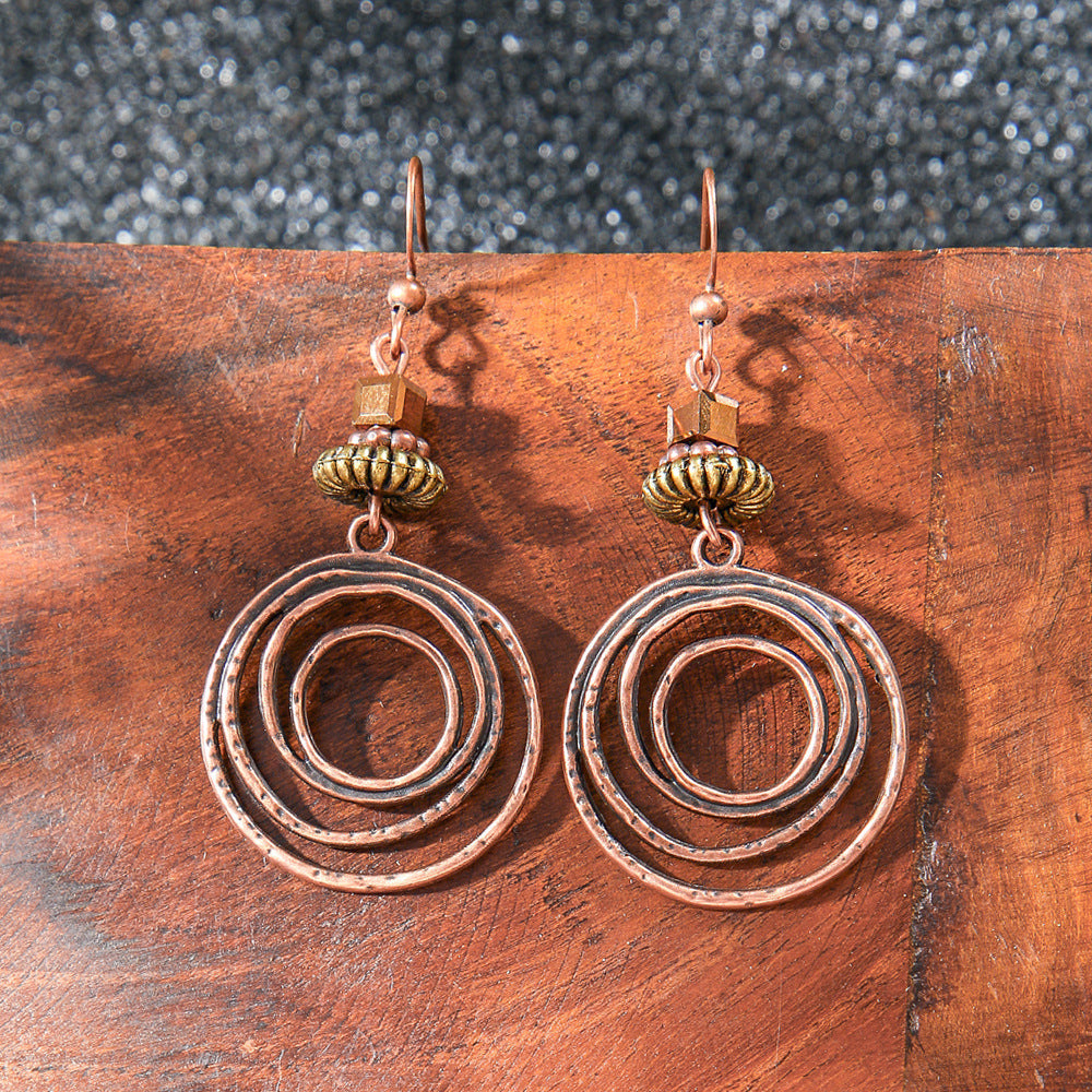 Bohemian Style Handmade Tassel Earrings with Heart-Shaped Design