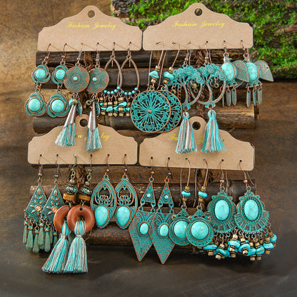 Fashion Tassel Earrings Set for Women - Vintage Style
