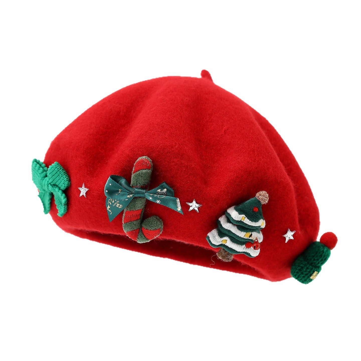 Winter Elegant Wool Blend Christmas Beanie Hat