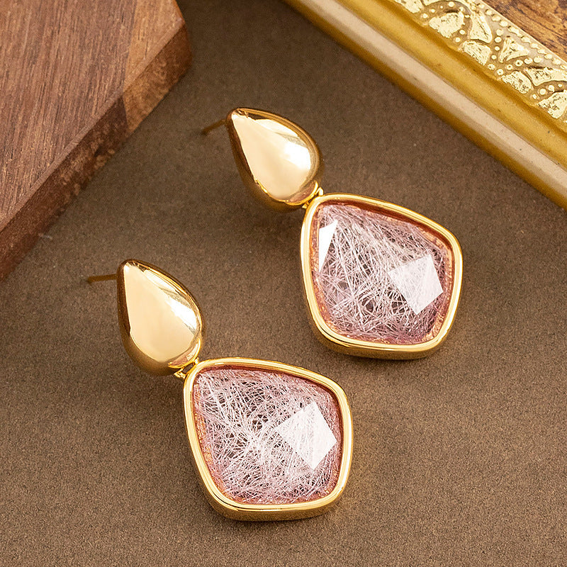Geometric Acrylic Resin Earrings Stylish Casual Earrings For Women
