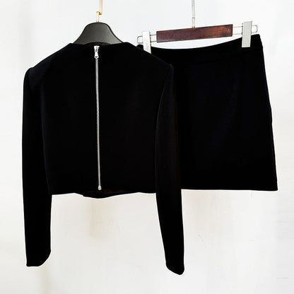 Sequin Embellished Top and Mini Skirt Set