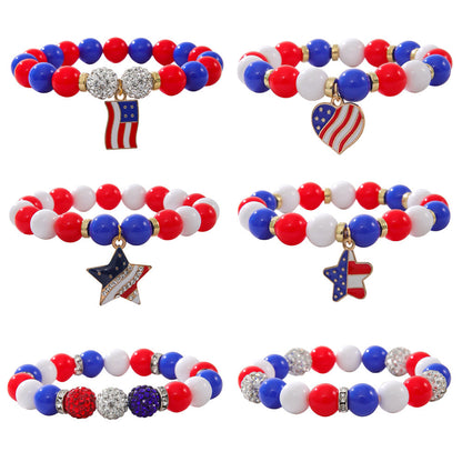 Stylish Star Pendant Love Beaded Bracelet