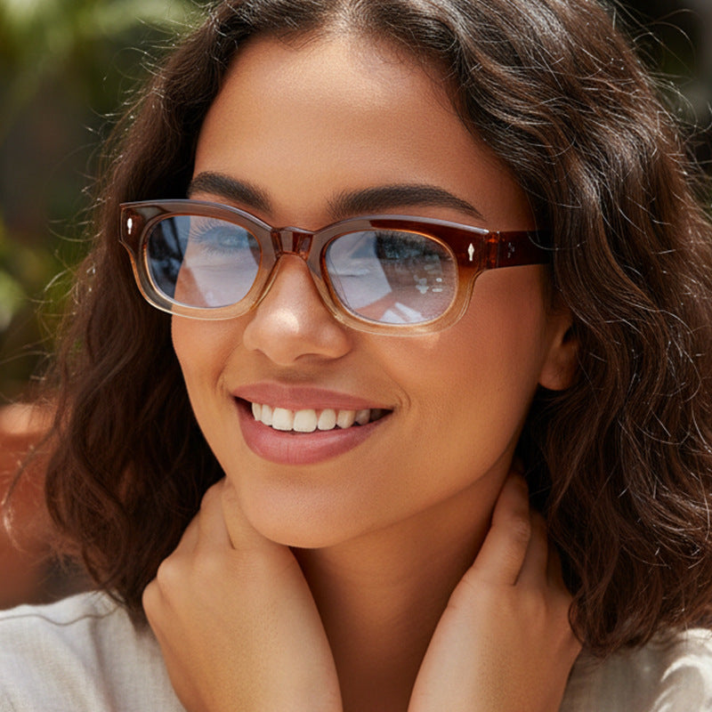 Retro Square Sunglasses Stylish Outdoor UV400 Eyewear