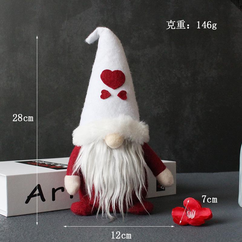 Hooded Faceless Doll Dwarf Santa Claus Plush Doll Decorative Ornaments