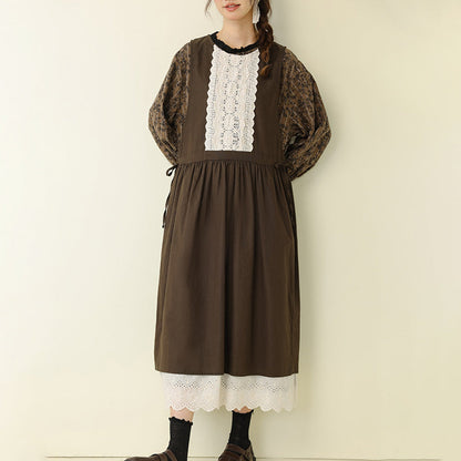 Sweet Aesthetic Sleeveless Embroidered Dress