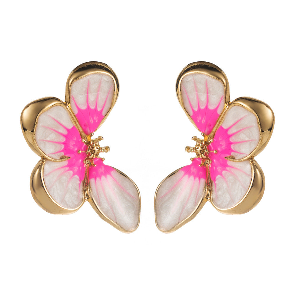 Vintage Baroque Style Floral Earrings Fashionable Summer Accessories