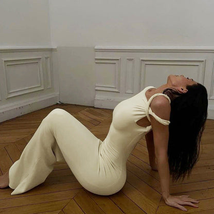 Elegant Solid Color Slim-Fit Maxi Dress