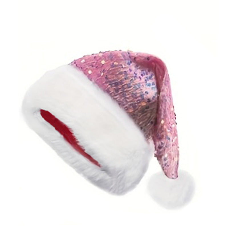 Sparkling Sequins Knitted Party Beanie Santa Hat