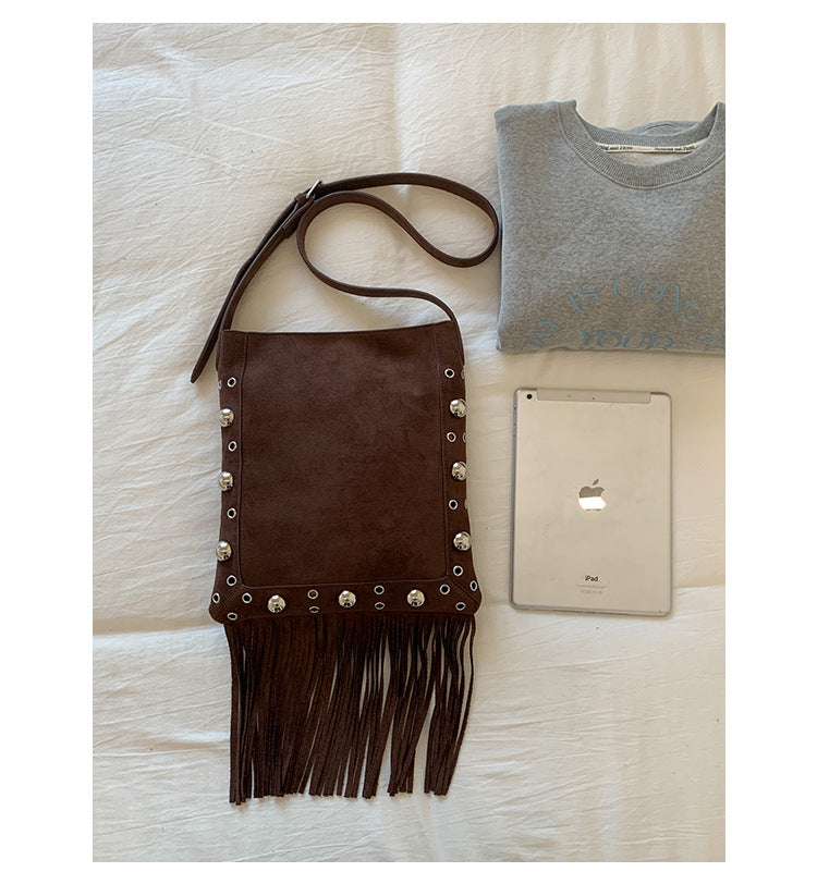 Bohemian Fringe Phone Bag Stylish Crossbody Purse