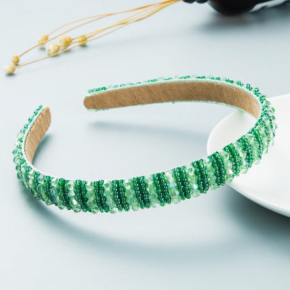 Handmade Woven Beaded Headband Stylish Casual Hair Accessory
