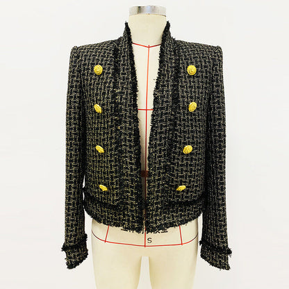 Fringe Tweed Cardigan Jacket Stylish Urban Wear