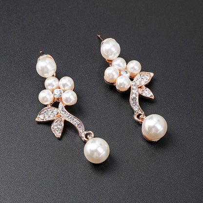 Branch Shaped Pearl Necklace Set Vintage Ethnic Jewelry