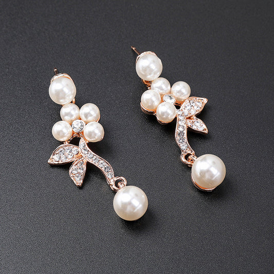 Branch Shaped Pearl Necklace Set Vintage Ethnic Jewelry