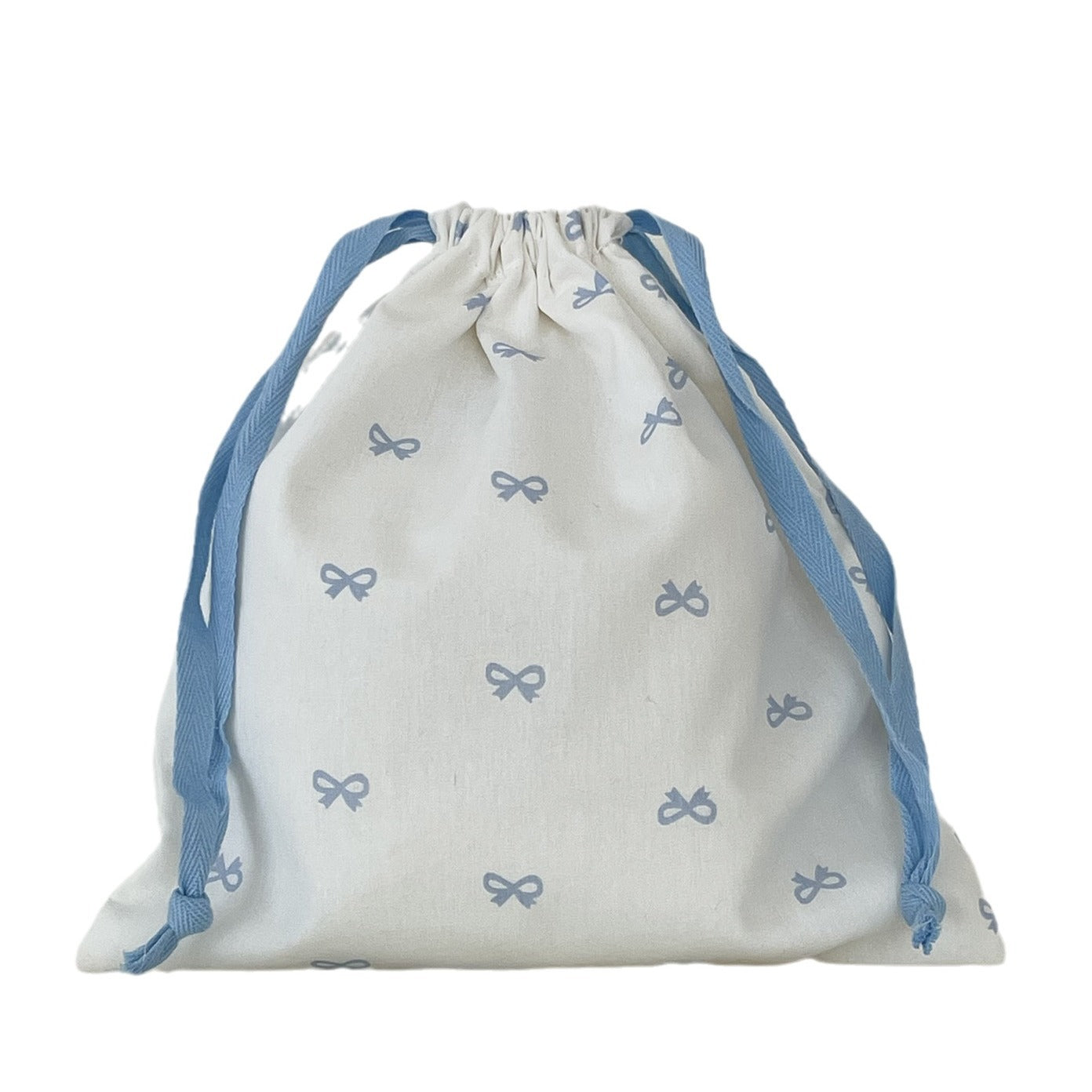 Sweet Bow Drawstring Storage Bag Cute Portable Travel Organizer