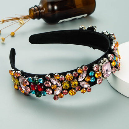 Baroque Style Rhinestone Headband Fashionable Hair Accessory