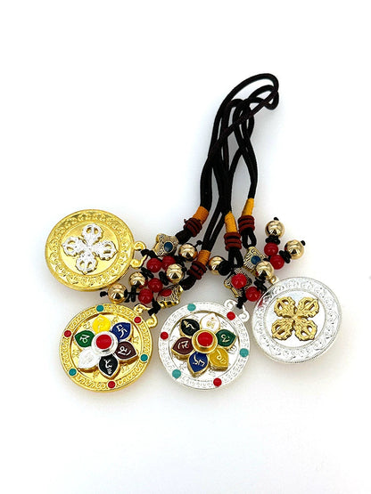 Tibetan Folk Talisman Ornament Colorful Six-Character Mantra Pendant Natal Year Keychain Keychain