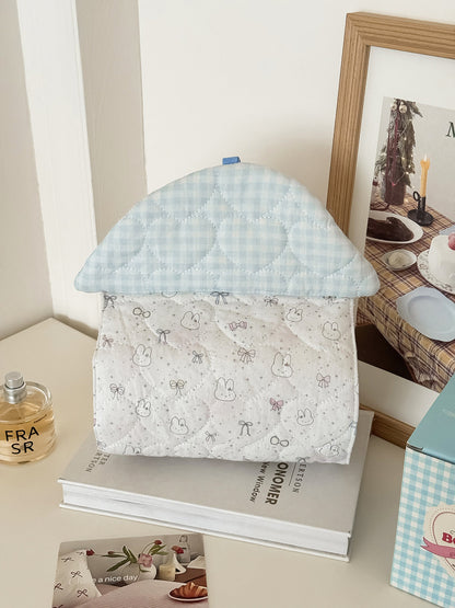 Heart-Shaped Quilted Tissue Organizer Car Hanging Holder