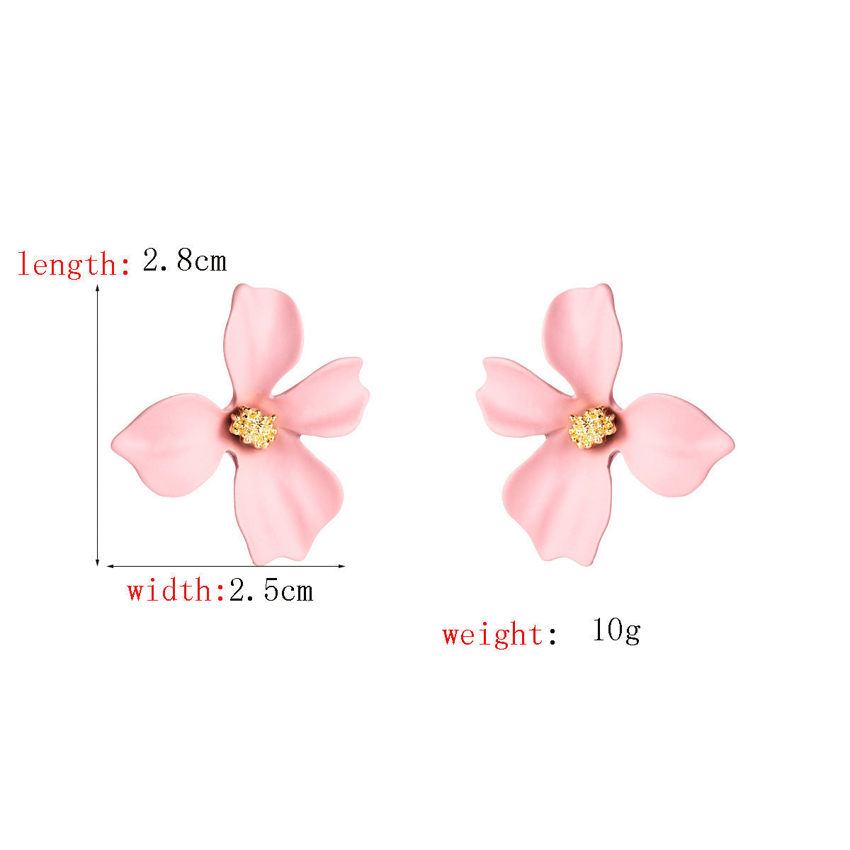Trendy Floral Alloy Earrings Casual Chic Ear Studs