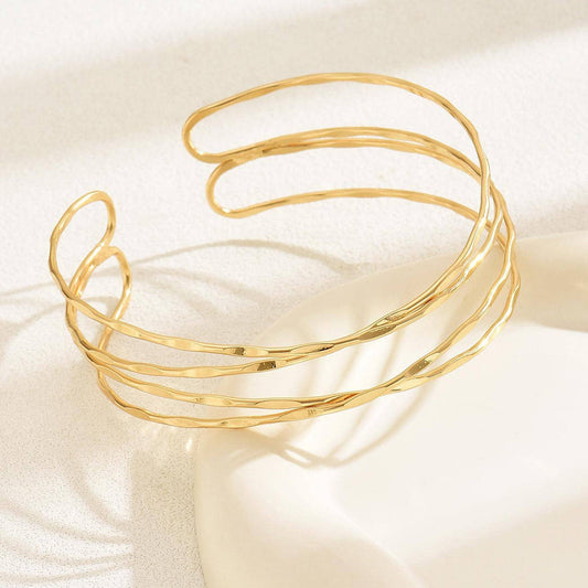 Multi-Layered Cross Simple Arm Cuff