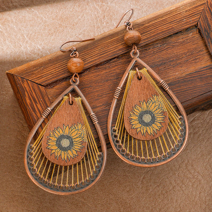 Ethnic Style Fashion Earrings Set Creative Autumn Jewelry