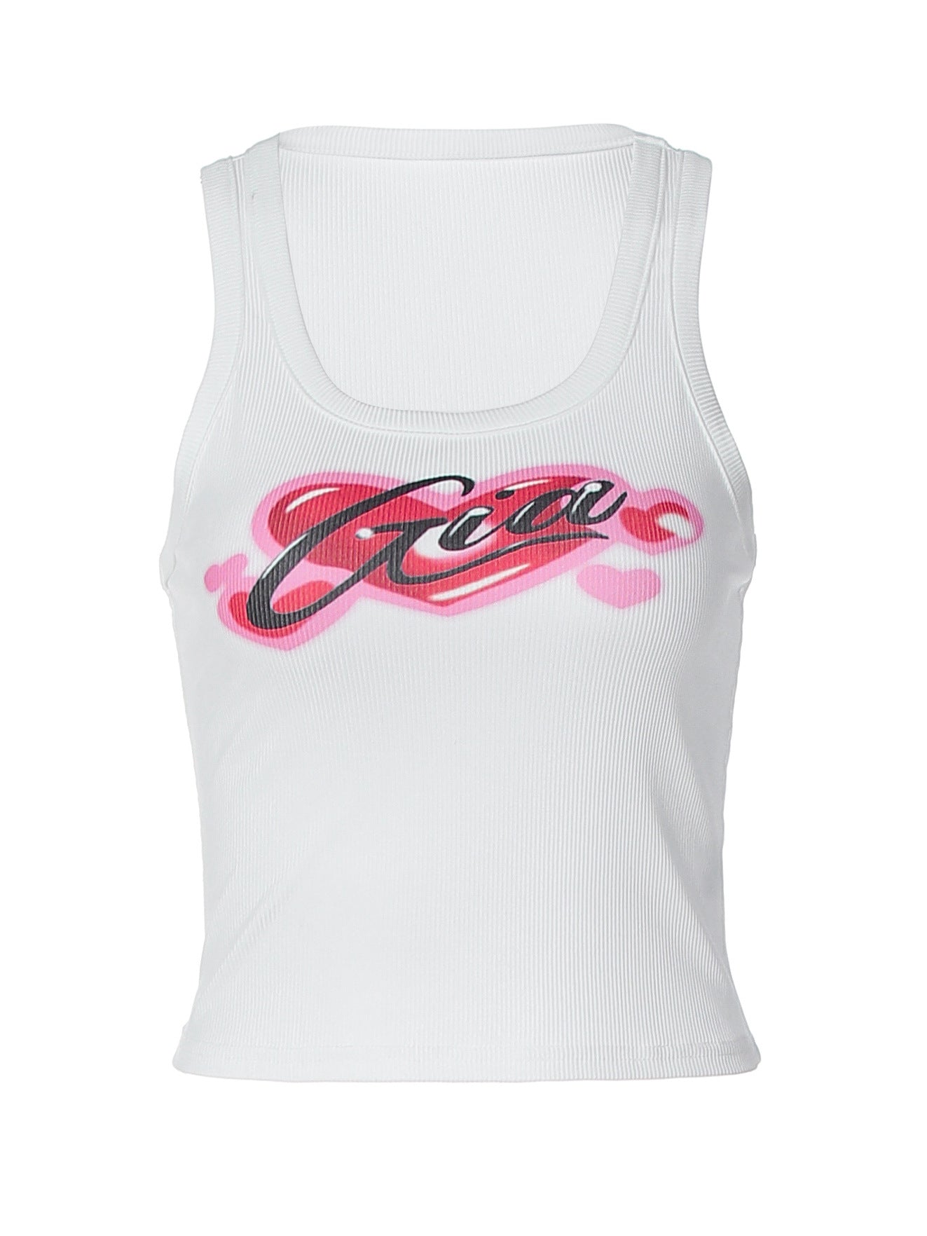 Trendy Letter Print Sleeveless Top Casual Slim Fit Tank