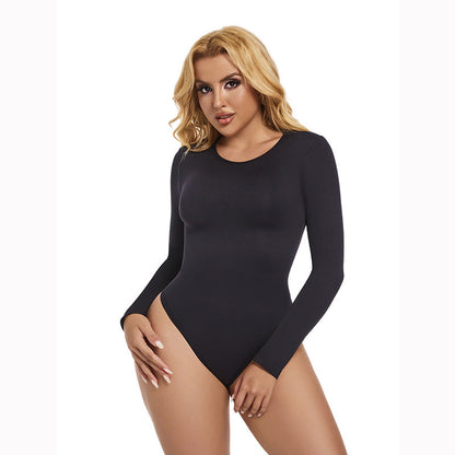 Seamless Waist-Slimming Long Sleeve Bodysuit