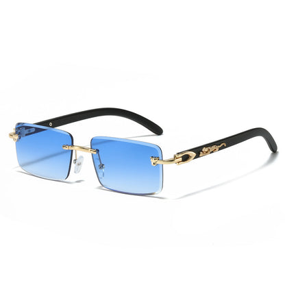 Trendy Leopard Decor Square Sunglasses for Men