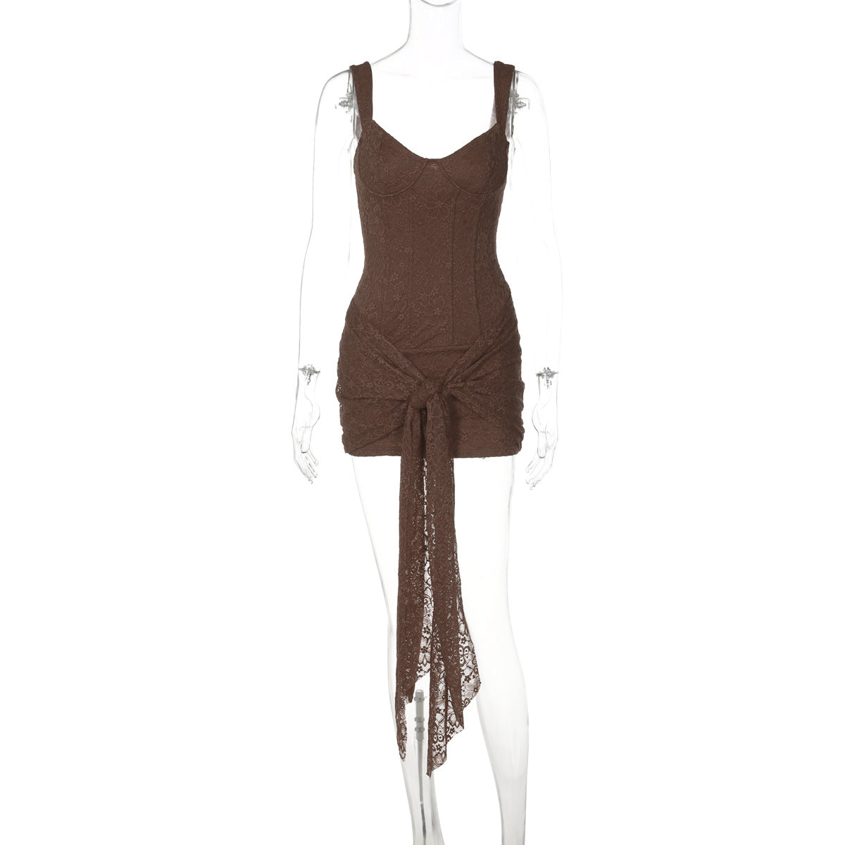 Sexy Lace V-Neck Bodycon Mini Dress