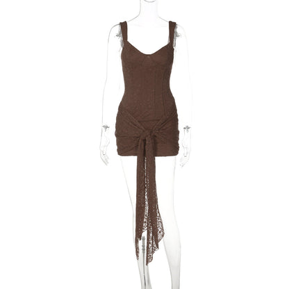 Sexy Lace V-Neck Bodycon Mini Dress