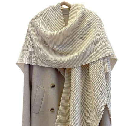 Winter Solid Color Soft Thick Cape Scarf