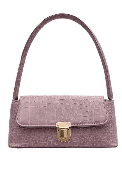 Mini Shoulder Bag PU Leather Croc Texture