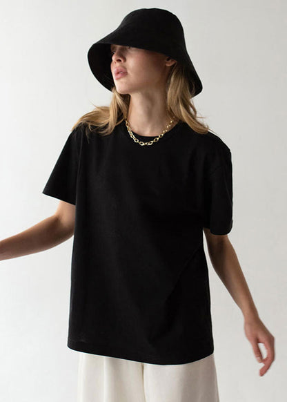 Crew Neck Cotton Tee Soft Breathable Fabric
