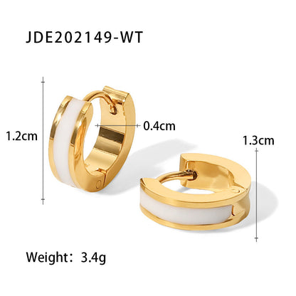 Colorful Simple Circle Hoop Earrings