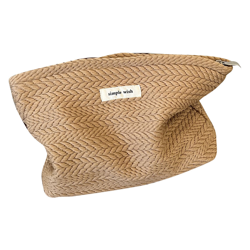 Solid Color Portable Makeup Bag