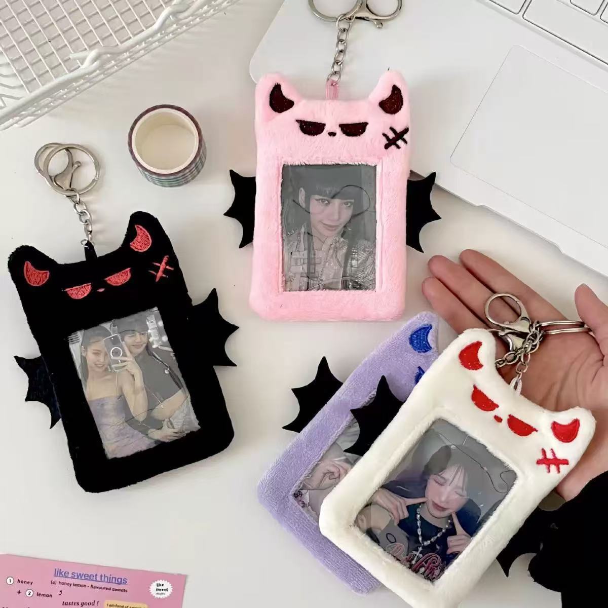 Bat Plush Card Holder Cute Animal Design for Daily Use