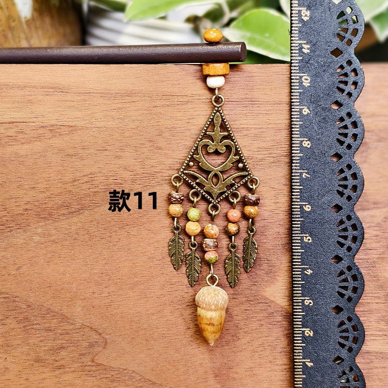 Vintage Leaf Hairpin Handmade Alloy Hair Accessories