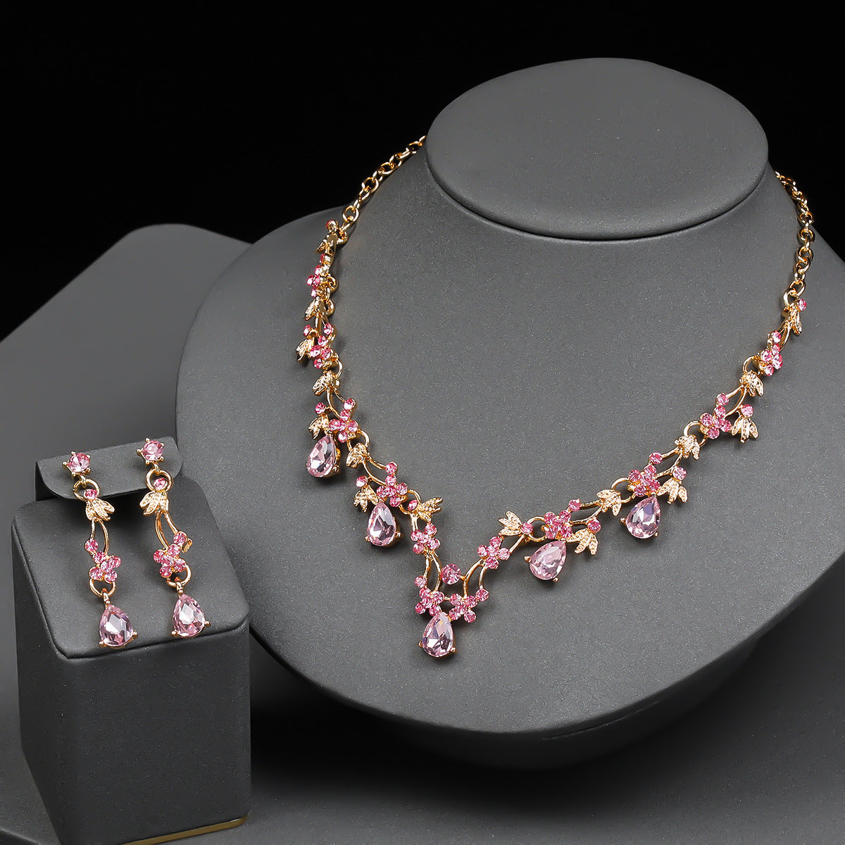 Bridal Crystal Necklace and Earring Set