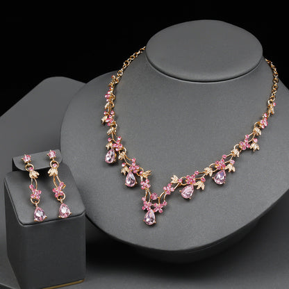 Bridal Crystal Necklace and Earring Set